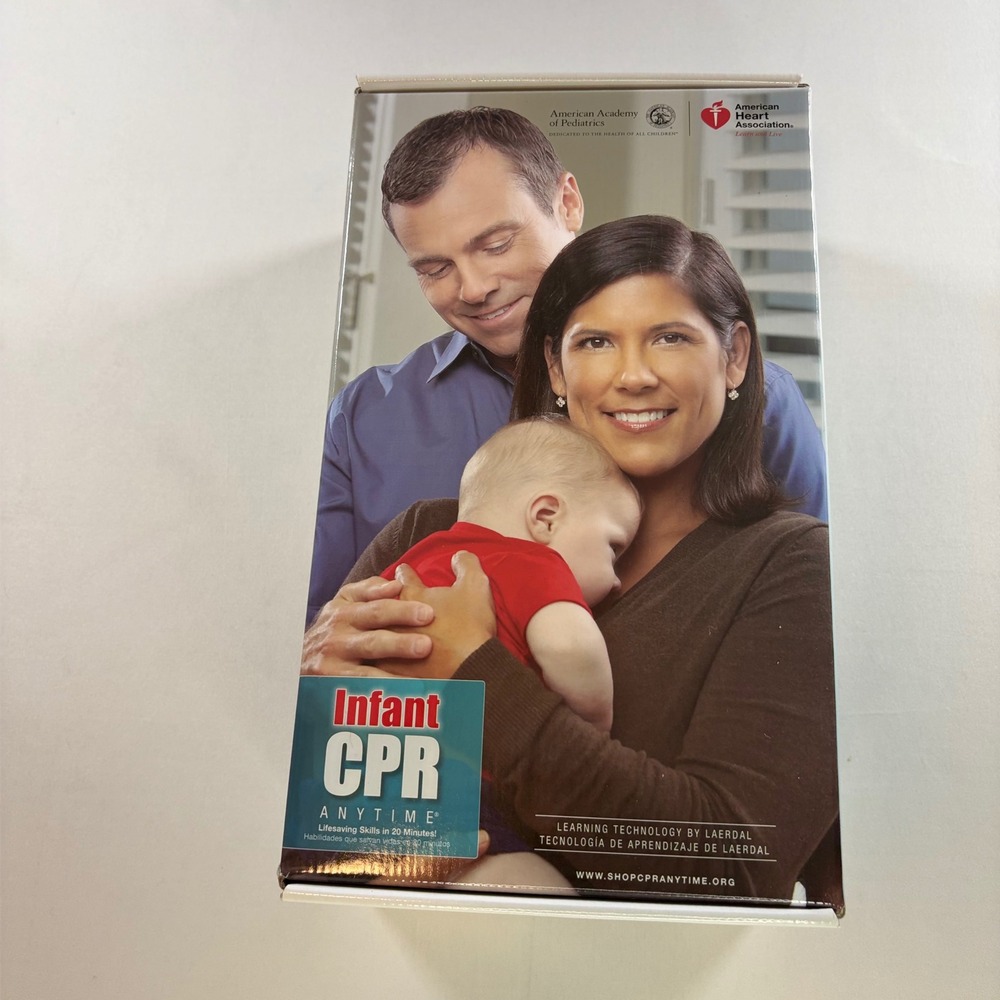American Heart Association Infant CPR Anytime Kit Mini Baby Manikin DVD Laerdal